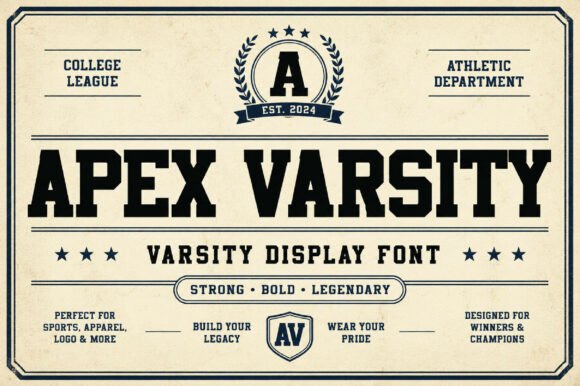 Apex Varsity: The Ultimate Athletic Display Font