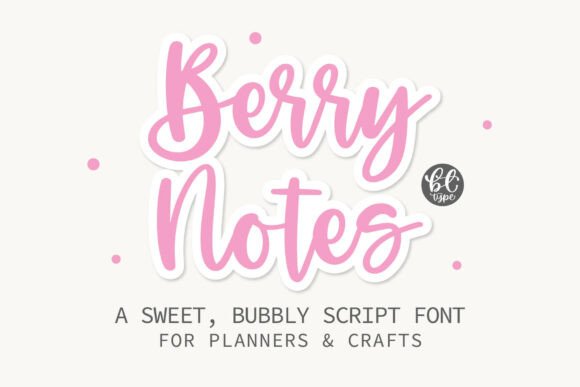 Berrynotes: Your Cozy Handwritten Script Font