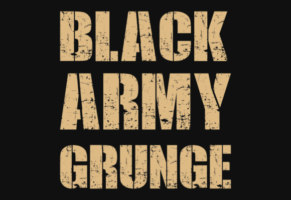 Black Army Grunge: Unleash Bold, Rugged Typography
