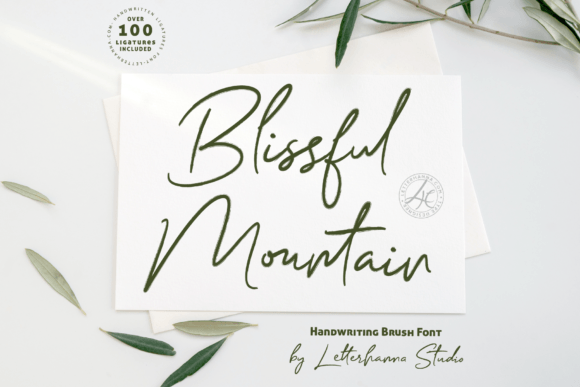 Blissful Mountain: A Brush Script Font for Serene Design