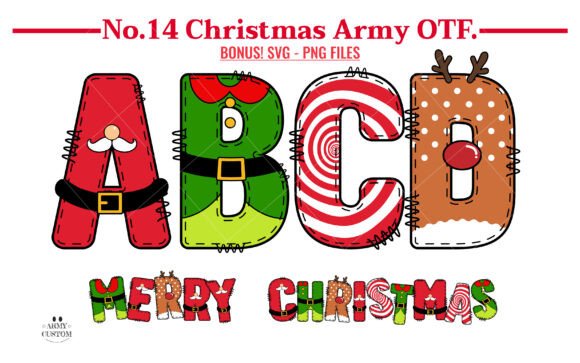 Christmas Army Bundle: Festive Fonts for Creative Projects