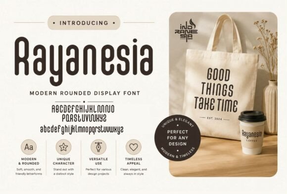 Discover the Elegance of Rayanesia: A Modern Rounded Display Font