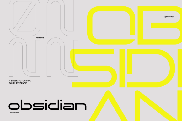Obsidian: A Futuristic Display Typeface for Modern Design