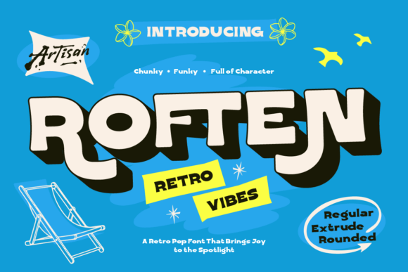Roften: Your Go-To Retro Font for Groovy Designs