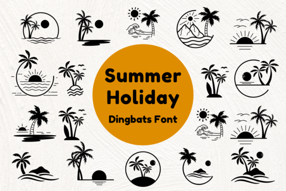 Summer Holiday: Vibrant Dingbats for Sunny Designs