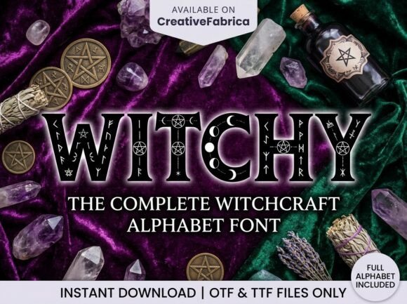 Witchy: A Moonlit Sanctuary for Mystical Typography